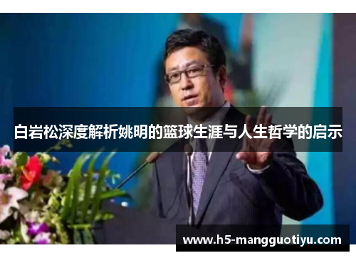 白岩松深度解析姚明的篮球生涯与人生哲学的启示